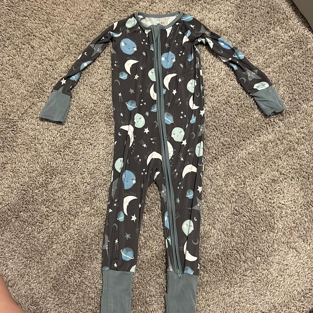 Little Sleepies Moon and Back Zippy 12-18
